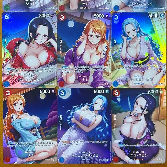 

BLBU ACG OPCG Card One Piece Collectible Card Nami UTA Robin Sexy Underwear Anime Card OP under the moon DIY Card Boys gifts