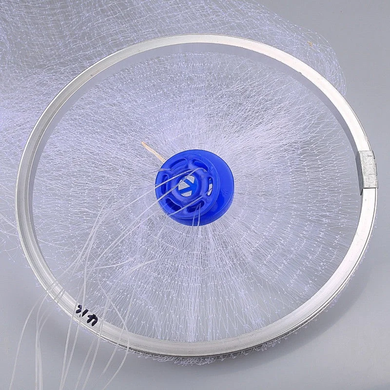 L67A Pro 8Ft Full Spread Nylon Filament Fish Gill Net Easy Throw Fishing For Hand Cast