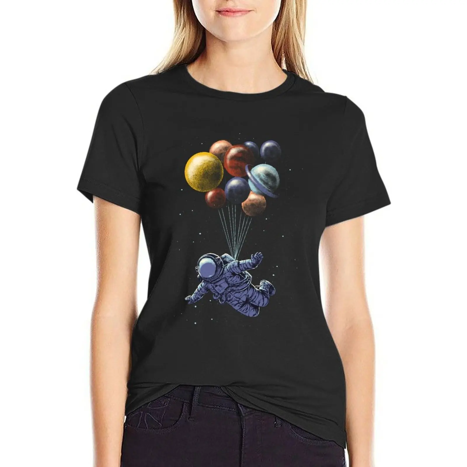 Space Travel T-Shirt sports fans summer top Women's summer blouses 2024