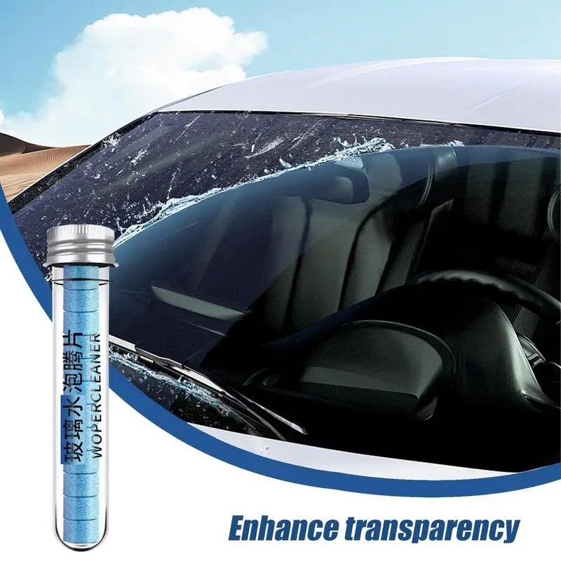 자동차 앞 유리 클리너, 세척 유체 정제, 자동차 유리 얼룩 제거, 깨끗한 자동차 비전, 12 정제