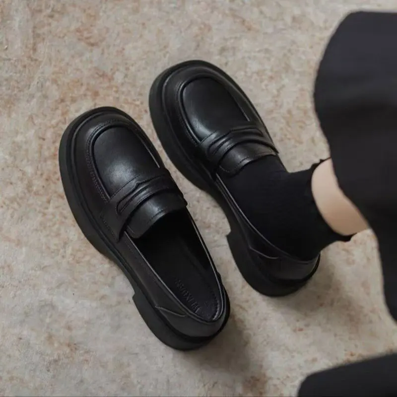 Silent Hill F Shimizu Hinako Cosplay Shoes Black Round Toe Loafers Japanese Students JK Uniform Shoes For Women Girls Halloween