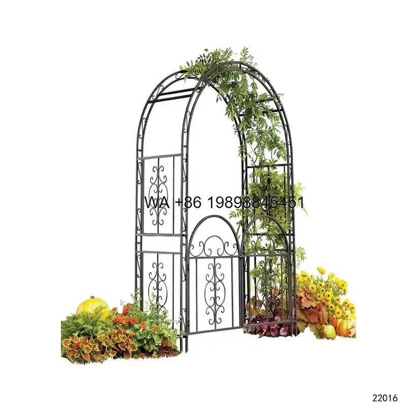 Wmwmnu for Zhongpin Wholesale Garden Supplies Flower Foot Party Wire Black Climbing Plants Metal Wrought Iron Garden Trellis
