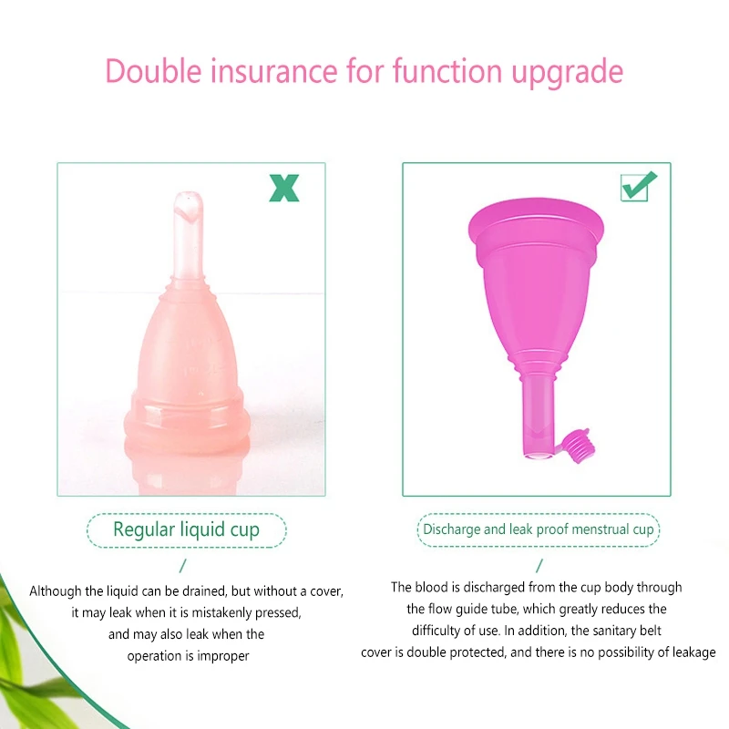 AT44-Feminine Hygiene Menstrual Cup Grade Silicone Reusable Menstrual Cup Feminine Hygiene