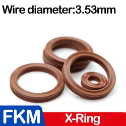 FKM X-Ring,Four Lip Seal Ring,Fluoro Rubber,for Hydraulic Cylinders,Pistons,Piston rods.Inner Diameter4.34-456.06mm WD3.53mm