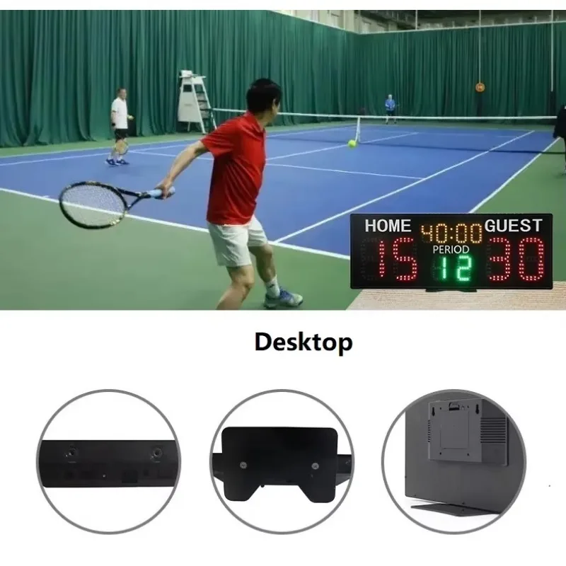 Ballspiele Scoring Display LED Digital Padel Elektronische Anzeigetafel für Tennis mit tragbarer Armbanduhr und Fernbedienung