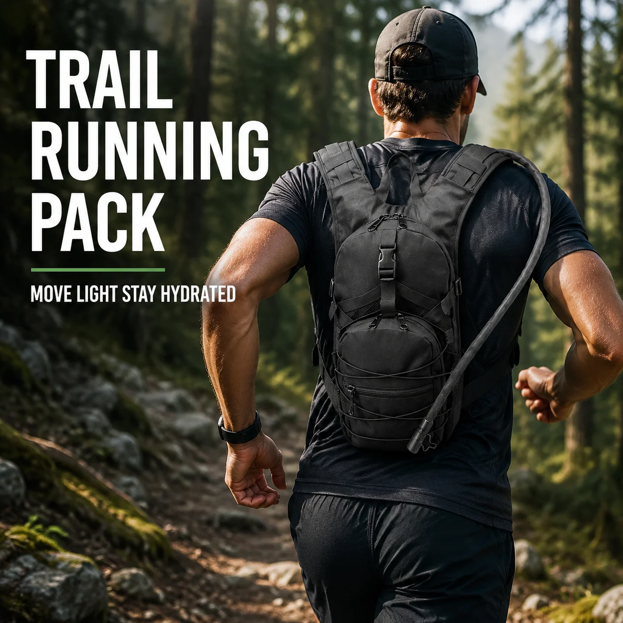 Marathon Hydration Backpack Lightweight Running Water Pack With Adjustable Straps For Men Trail Racing Cycling Outdoor Sports