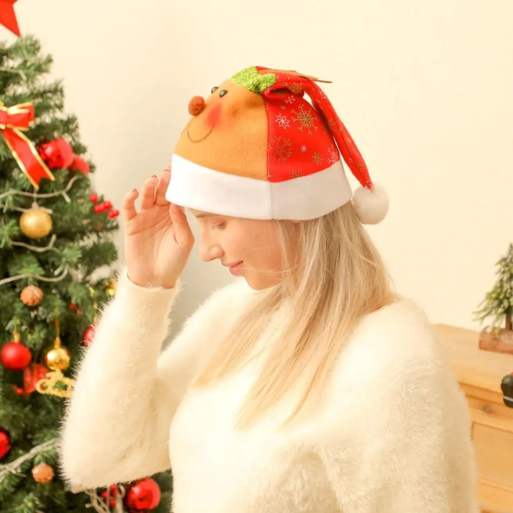 Bonitas decoraciones Skullies para hombres alce muñeco de nieve Santa Claus dibujos animados sombrero de felpa gorra de invierno coreana sombrero de Navidad