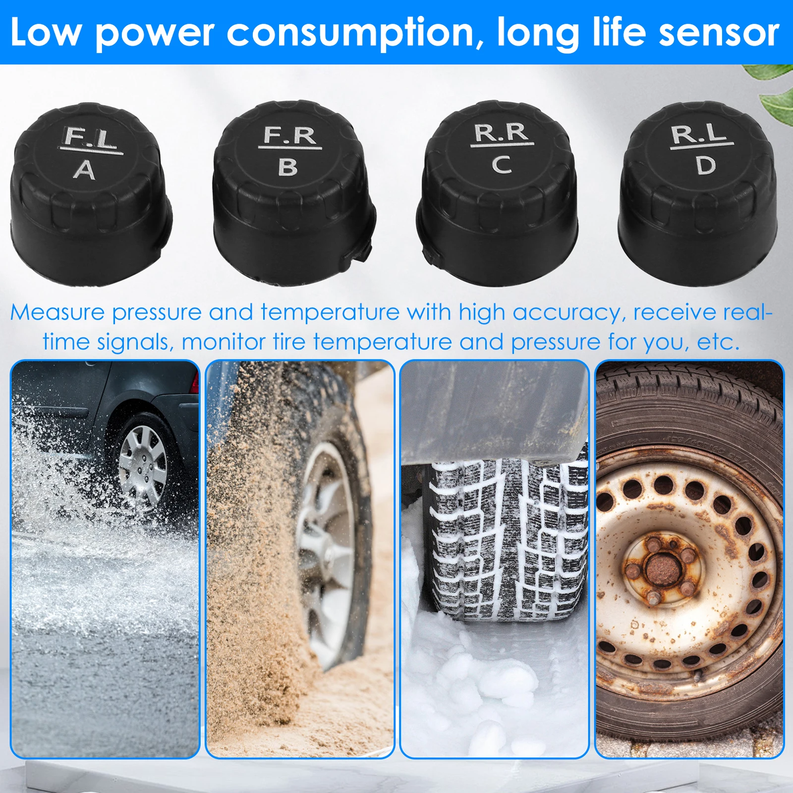 Auto Tyre Pressure Digital Meter Diagnostic Tool Car Tire Pressure Gauge TPMS Wireless Real-time Tire Pressure Monitor System - Image 6