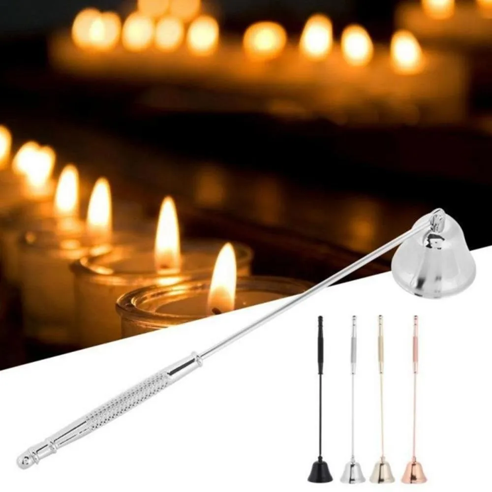 Long Handle Bell Shape Candle Extinguisher Candle Wicks Horn Cover Extinguish Putting Accessories Candle Damper
