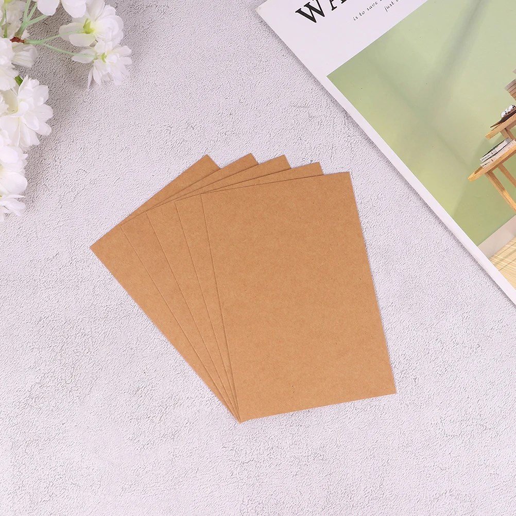 

200 Pcs Blank Postcard Greeting Cards Kraft Paper Postcards DIY Doodle Note Student for Mailing Word