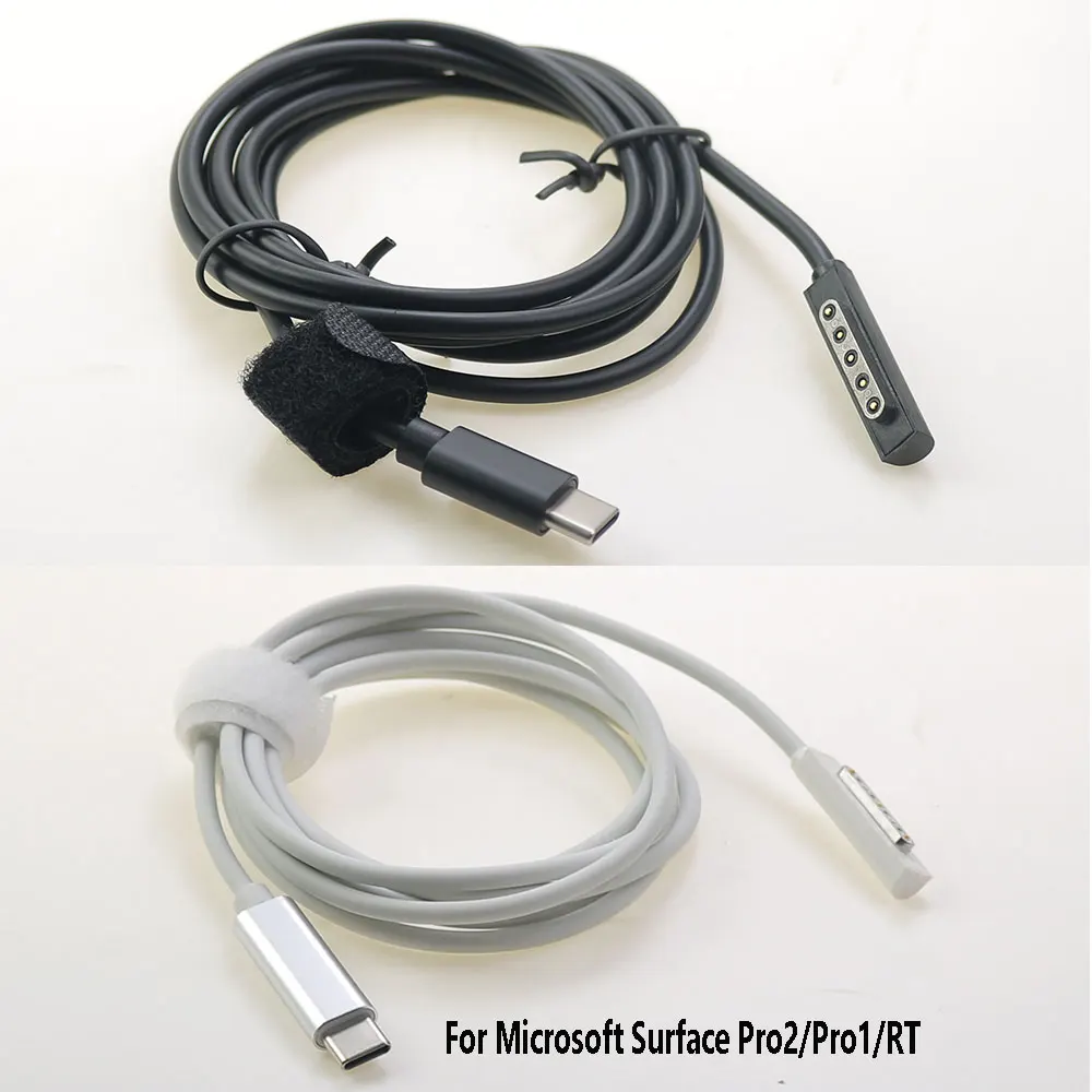 5FT Surface Pro Power Cord USB-C Surface Charger Cable for Microsoft Surface Pro 2 / Surface Pro 1 / Surface RT 12V Power Cable