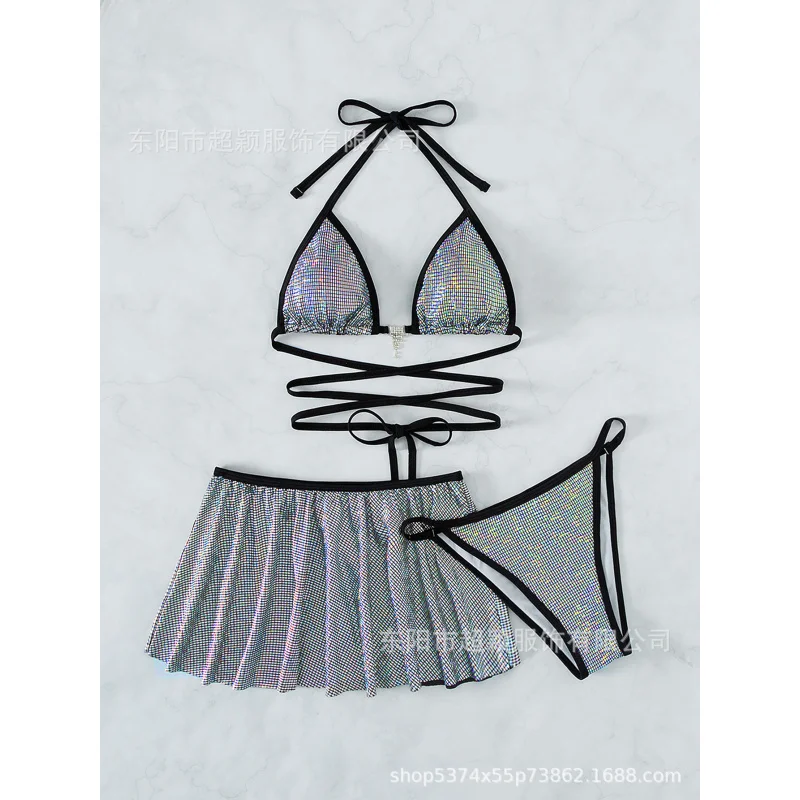 New Hot-Selling Three-Piece Set Special Fabric Sexy Tie Slim Beach Bikini