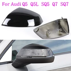For Audi Q5 Q5L SQ5 FY 40T 45T Carbon Fiber Look Rear View Mirror Cover Q7 SQ7 4M 45 50 55 60 4.0 2016-2024 Mirror Cover