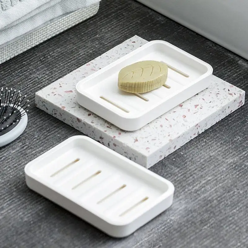 2 piezas plato jabón soportador jabón plástico para ducha baño doble capa jabón bandeja jabón