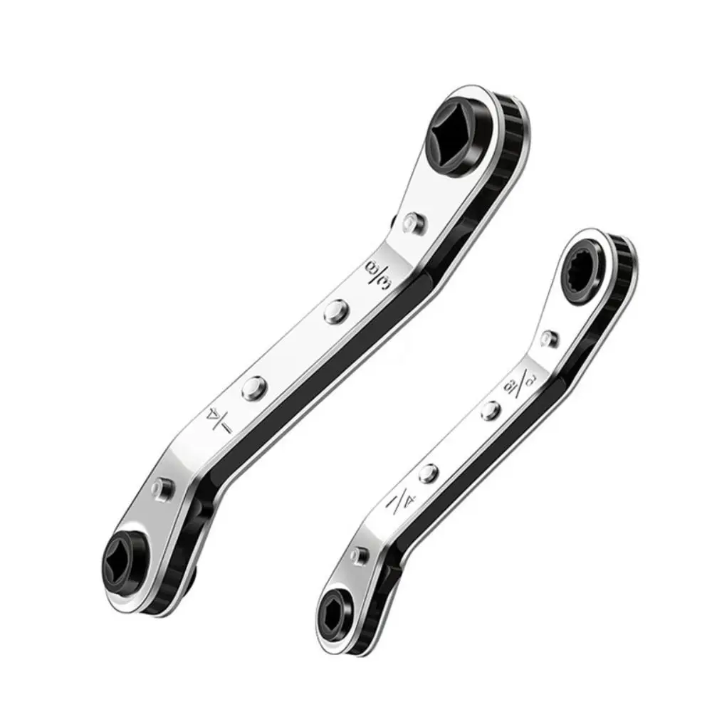 전문 에어컨 밸브 렌치 육각 비트 어댑터 효율적인 라쳇 렌치 강철 정밀 서비스 렌치 도구 가정용