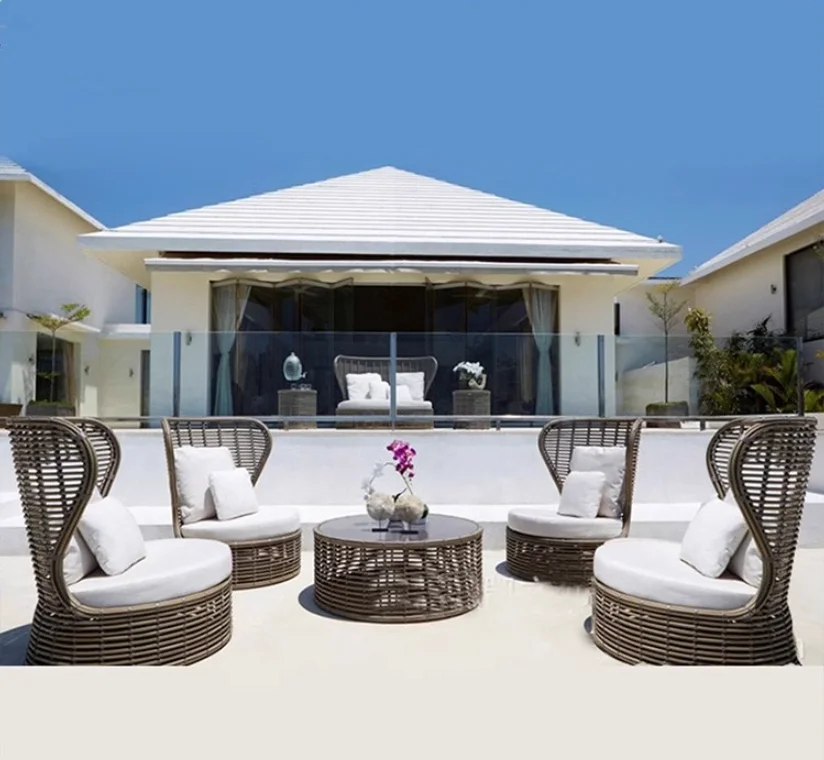 #High Quality Light Simple Design Waterproof Out Door Sofa Set Double Waterproof Garden Sofas Out Door