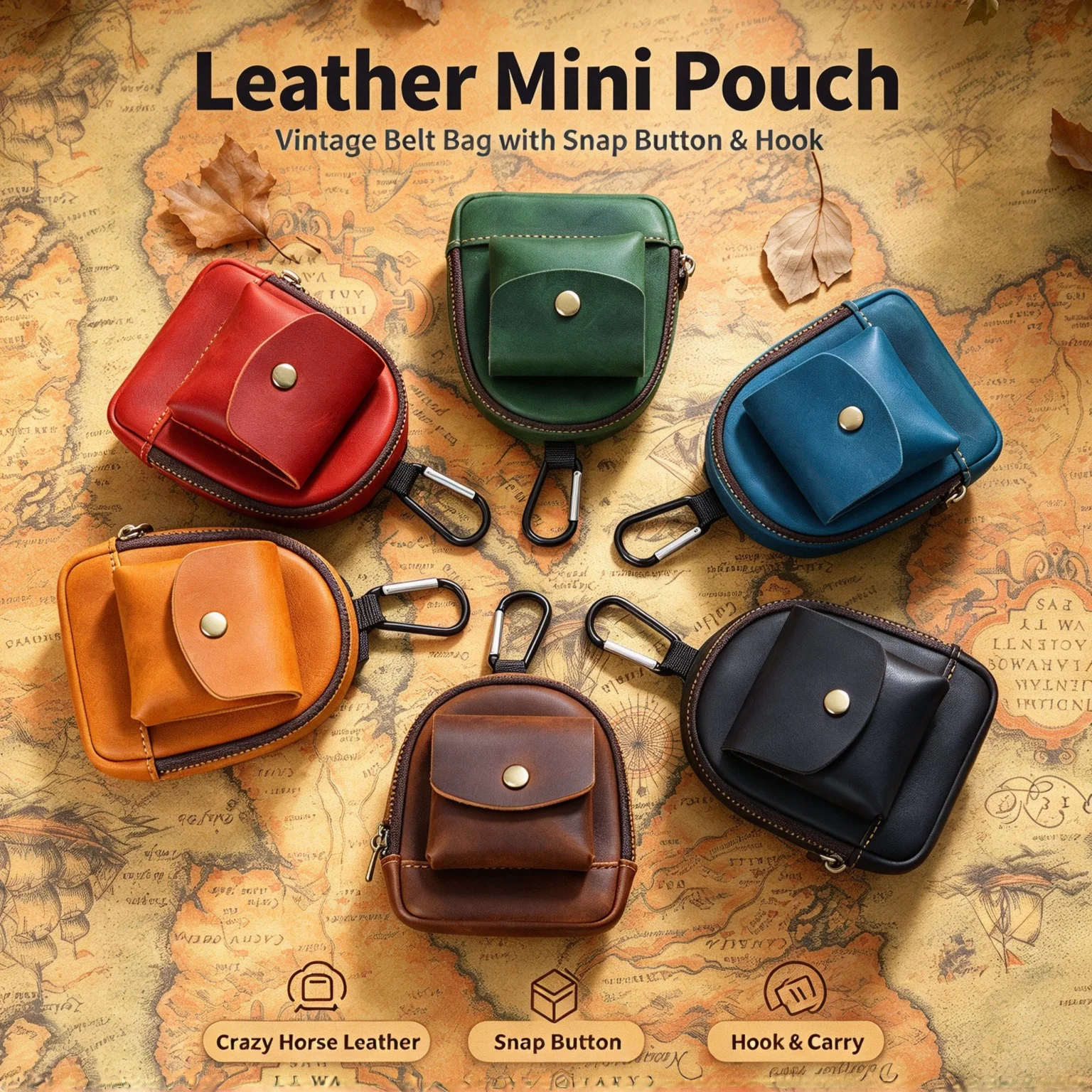 New Outdoor Sports Cowhide Coin Purse Casual Portable Small Zipper Pouch Storage Bag For Key Holder Daily Use