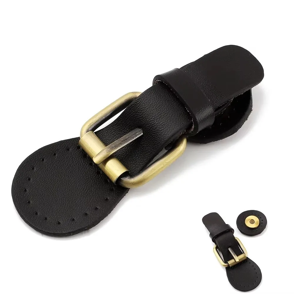 Durable Leather Snap Fasteners Metal Finish Sew on Bag Buckles DIY Handbag Magnetic Closure Button Fasteners Clothes Accessories