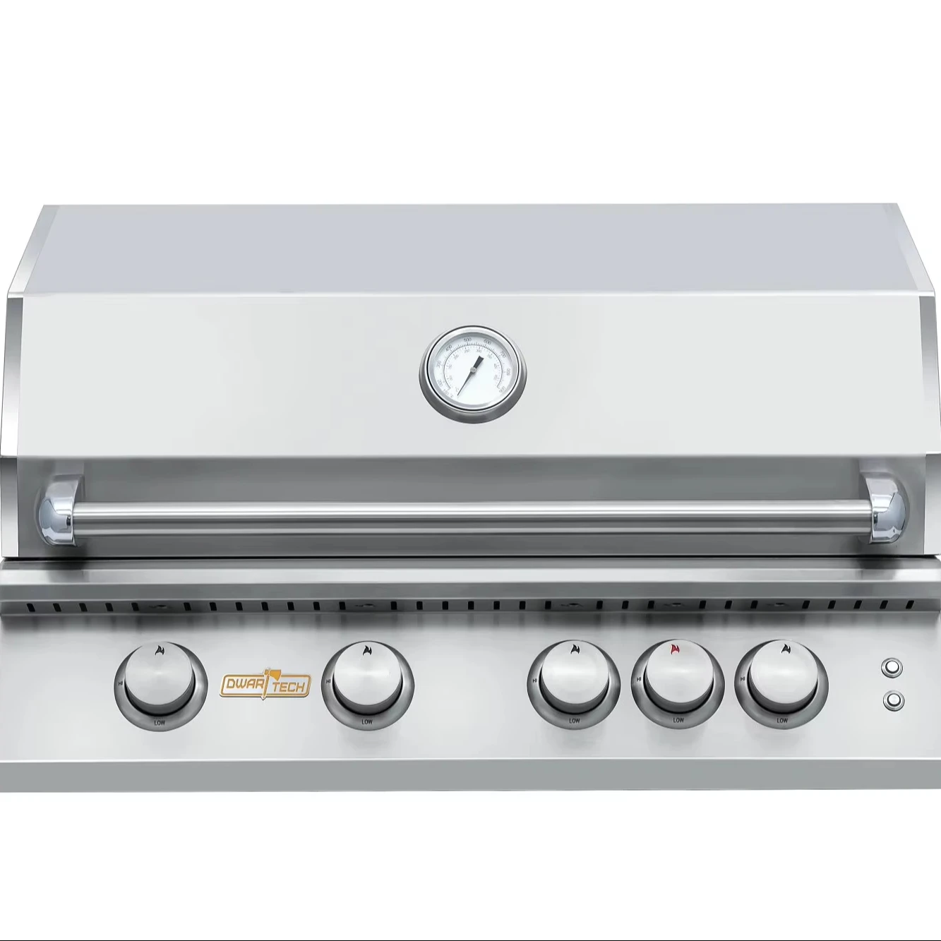 

Outdoor Commercial Stainless Steel 4-Burner Gas BBQ Grill Electronic Ignition Steak Rotisserie Functions Easy Assembly Cleaning