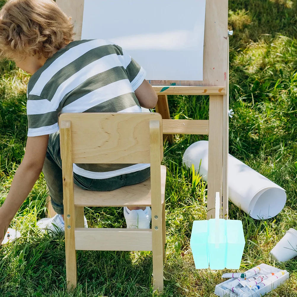 

Набор для чистки кистей (2 шт.): портативная квадратная чаша-стакан 3-в-1 для смывания, ведро для мытья, принадлежности для художественных студий и классов, для акрила и акварели