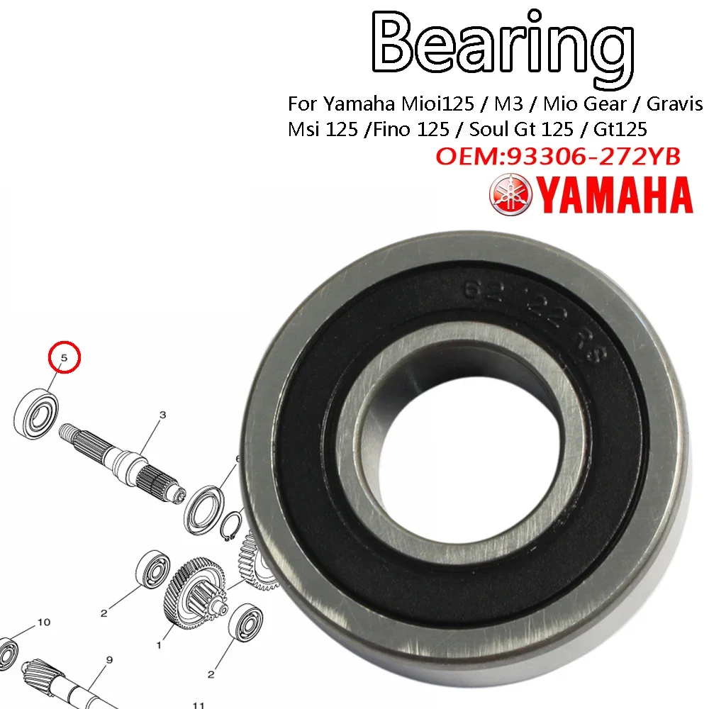 

Rear Axle Drive Bearing For Yamaha Mioi125 M3 Mio Gear Gravis Msi 125 Fino 125 Soul Gt 125 Gt125 Tenere250 Lander250 Xtz250