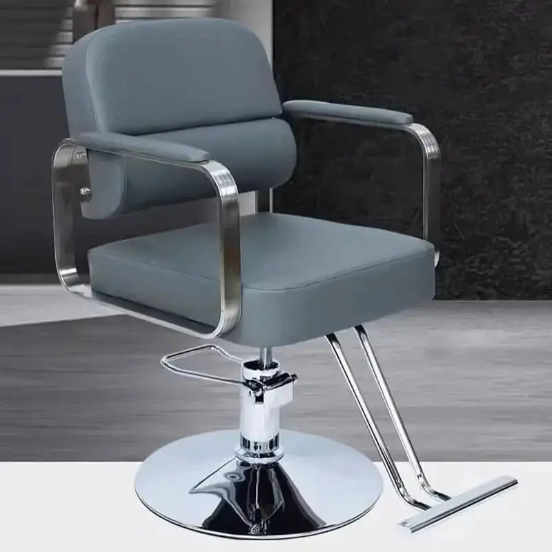 

Modern Adults Barber Chair Folding Single Simple Vintage Barber Chair Comfortable Swivel Cadeira De Cabeleireiro Salon Furniture