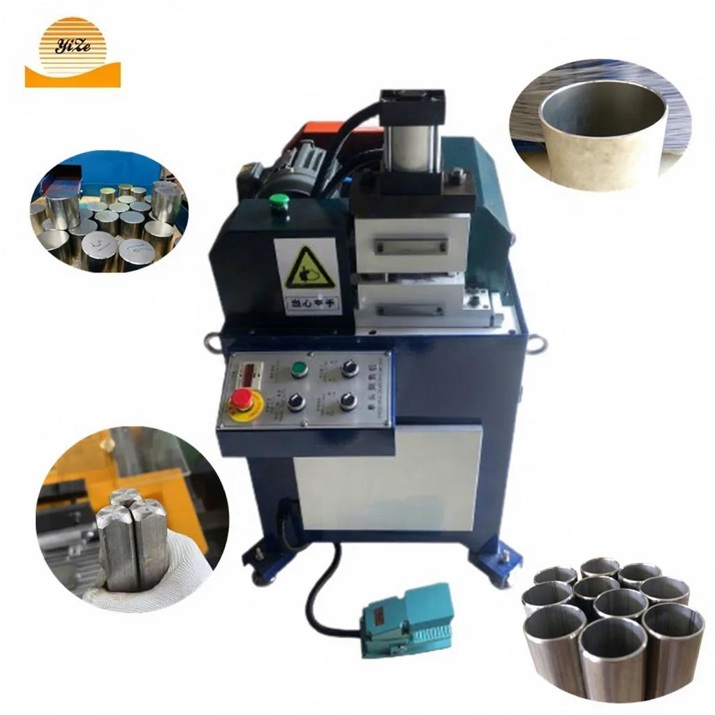 Iron Hollow Pipe Chamfering Pipe Bevel Semi-Automatic Steel Bar Pneumatic Double End Chamfering Machine for Round Aluminium Prof