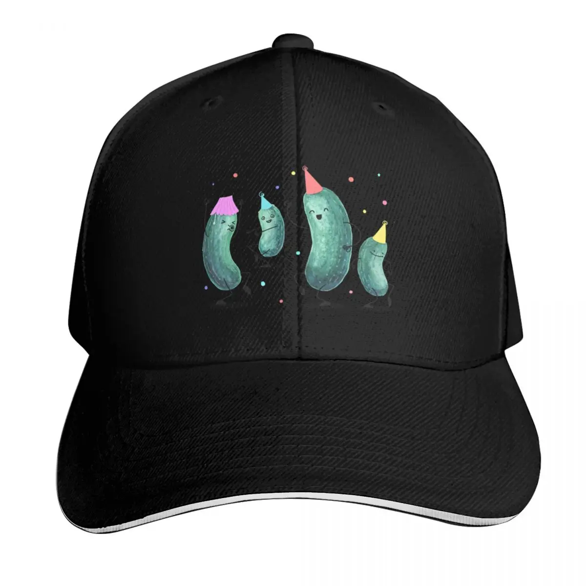 Pickle Party! Baseball Cap Six Panel Structured Crown Sun Protection UPF 50+ Breathable Mesh Back