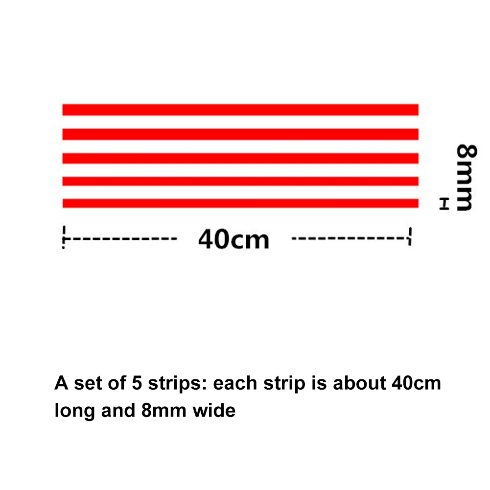 Car Strip Sticker Reflective Stickers Front Hood Grille Decals Car Styling Fit for VW Golf 6 7 Tiguan Auto Styling Decoration