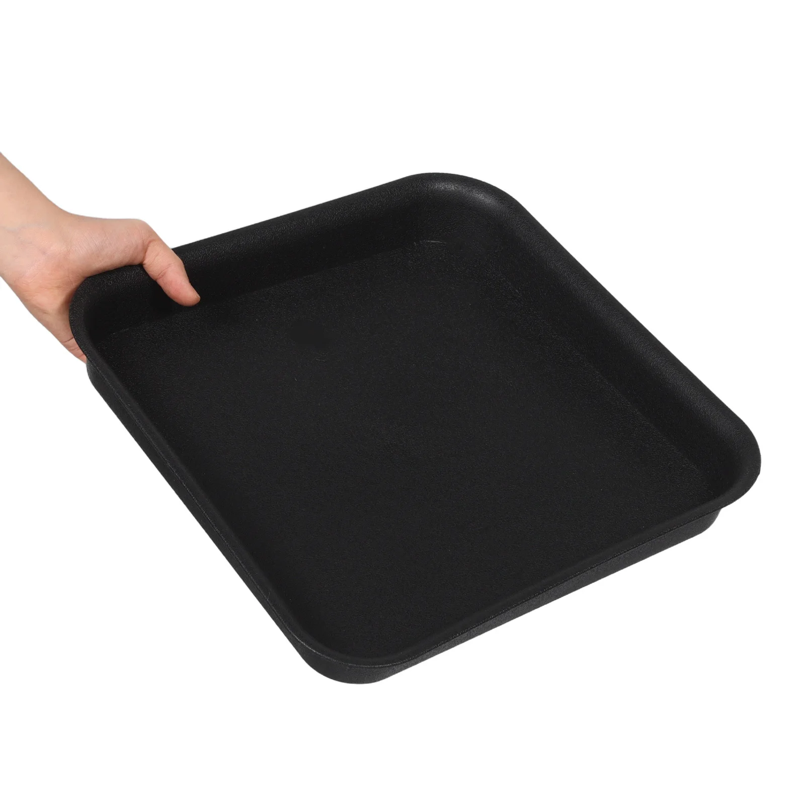 

4Pcs Frosted Square Plastic Planter Saucer Thickened Drip Tray Balcony Garden Plant Water Tray Square Drip Trays for Plants