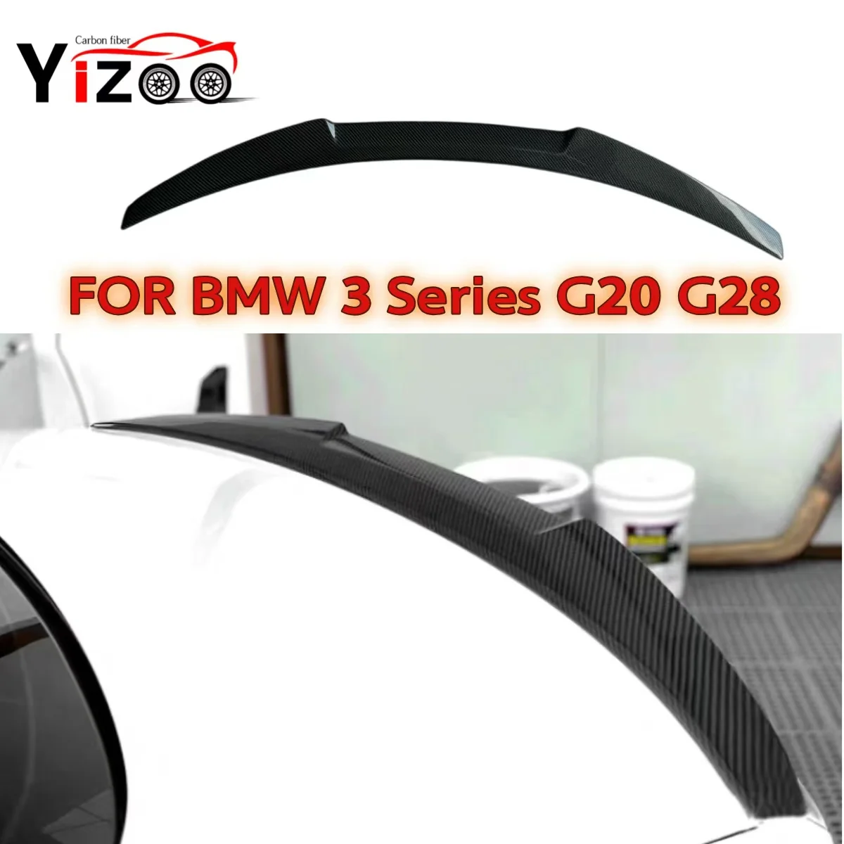 

M4 Style Roof Spoiler Glossy Black Wings For BMW 3 Series G20 G28 2019-2022 330i 330e Sedan Car Ducktail Trunk Spoilers