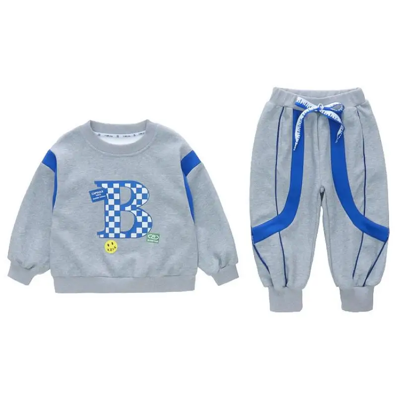 2023 Fashion Boys Clothes Set Sweatshirt Pants 2 Pcs Outfit Spring Autumn Kids Sport Suit Children Clothing 4 6 8 10 11 12 Years