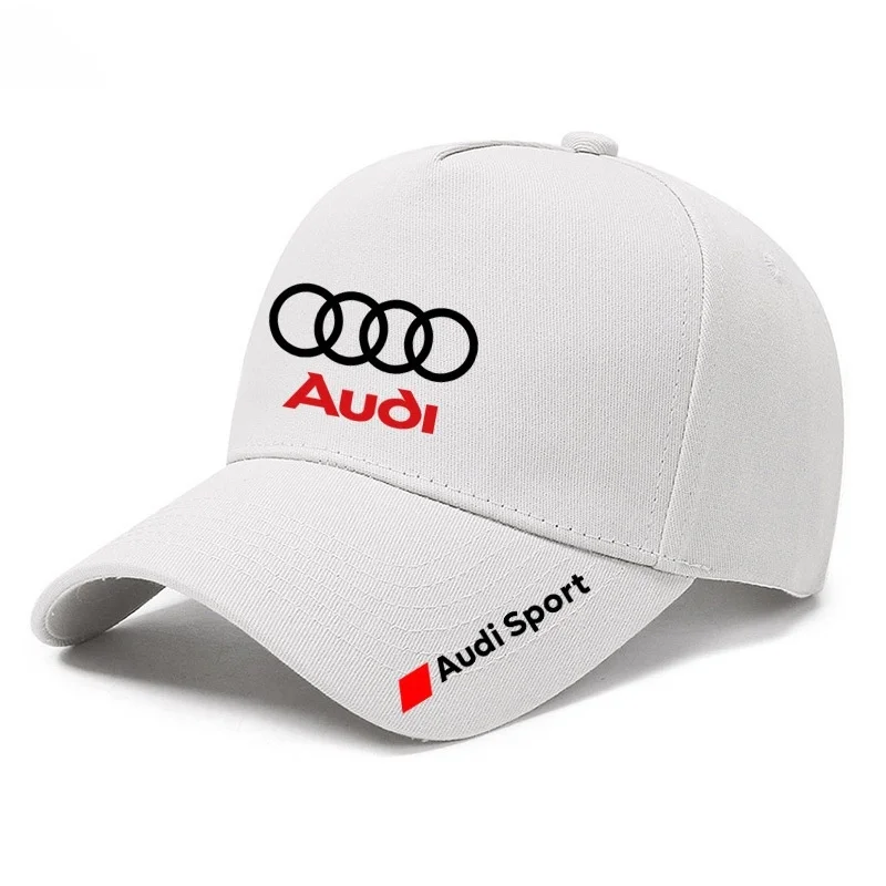 Topi Bisbol Katun yang Dapat Disesuaikan dengan Logo Audi, Cocok sebagai Aksesori Luar Ruangan untuk Audi TT 8L 8V, A4 B8 B6 B7 B9, A6, C