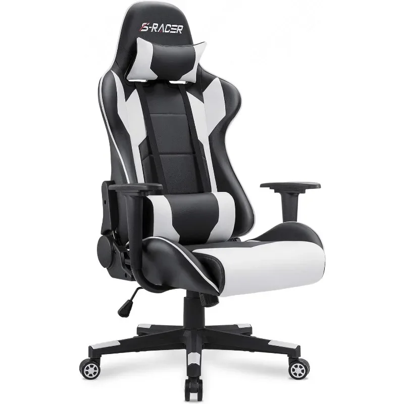 Homall Gaming-Stuhl, Bürostuhl, hohe Rückenlehne, Computerstuhl, Leder-Schreibtischstuhl, Racing Executive, ergonomisch, verstellbar