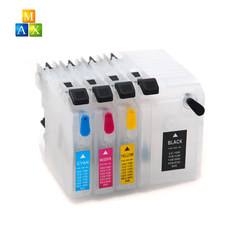 Cartucho de tinta recargable vacío LC505 LC509 LC525 LC529 LC535 LC539 de 4 colores para Brother DCP-J100 DCP-J105 DCP-J200 DCP-J205