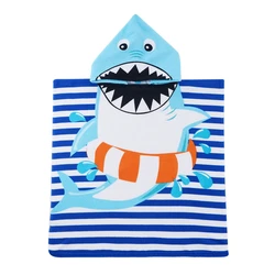 Child Kid Hooded Cloak Cute Cartoon Bath Bathrobe Towel Cotton Beach Towel Baby Children Cartoon Bath Towel Robes