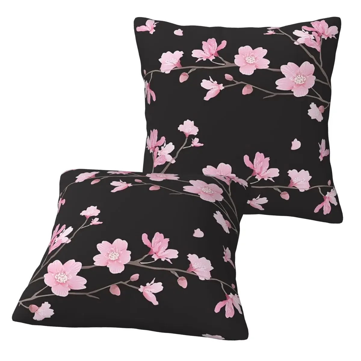 

Наволочка для подушки с изображением цветов вишни, 2 шт., квадратная, декоративная, для дома и автомобиля