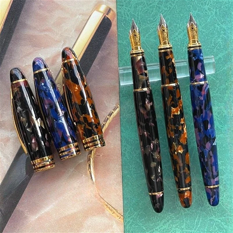 Hero 2010 Diamond Fountain Pen 14K Acrylic Resin F 0.5MM Collection Practice Daily Adult Business Office Gift Premium Stationery