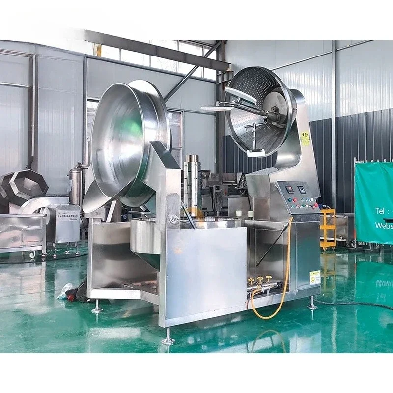 Full Automatic Industrial Caramel Sweet Popcorn Machines Commercial Snack Pop Kettle Corn Production Line Factory Price