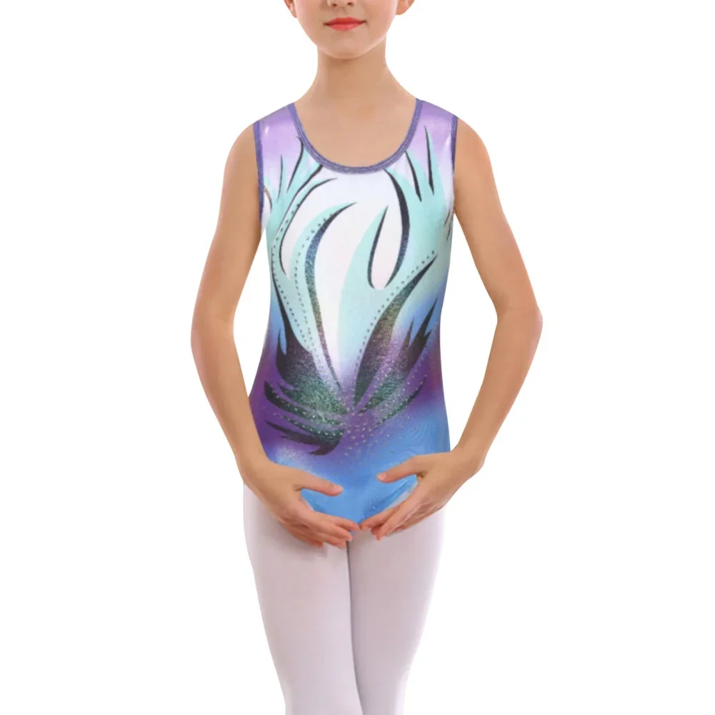 Girls Ballet Dance Costume Kid Short Sleeve Polyester Kids Turnpakje Leotard Girls Gymnastics Dancewear Leotard Training Clothes