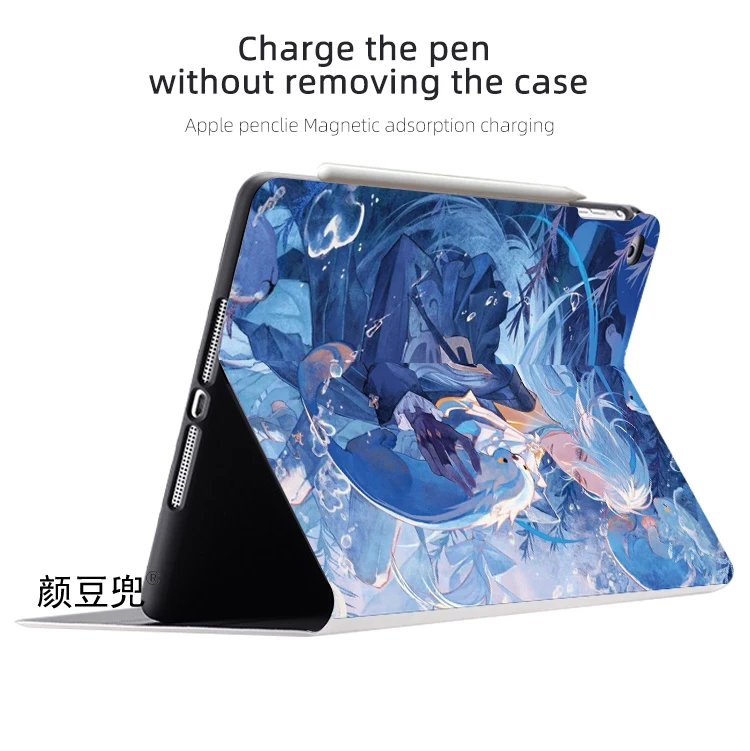 Neuvillette Anime Genshin For iPad Air 4 5 Mini 5 6 Case Luxury Silicone For Pro 12.9 11 For iPad 10th Protective  Pro13 11 in