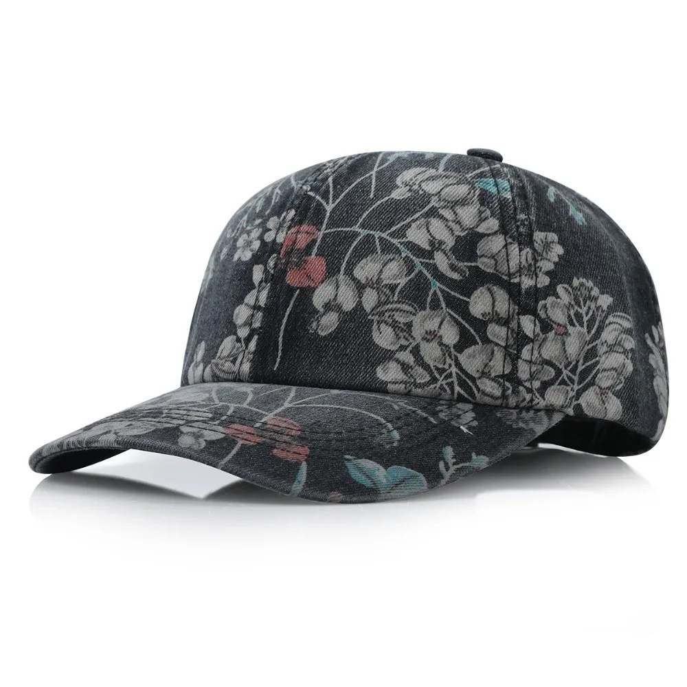 

Street Fashion Cotton Denim Baseball Hats Sun Protection Adjustable Baseball Cap Vintage Casual Sunscreen Hats for Men Women