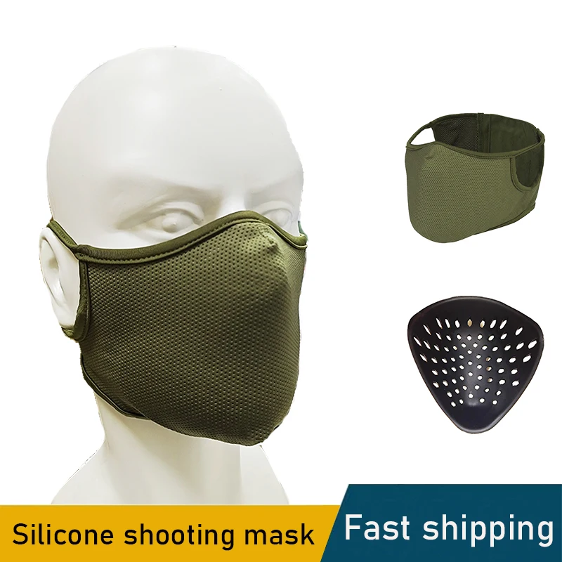 

Half-Face Silicone Mask, Balaclava Mask, Hunting Protective Cover for Shooting Sports, Cycling, Hunting Clothing Accessories