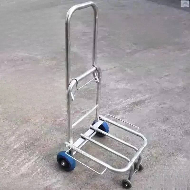 portable-shopping-cart-stacking-pull-car-heavy-load-bearing-stall-goods-display-stainless-steel-retractable-handle