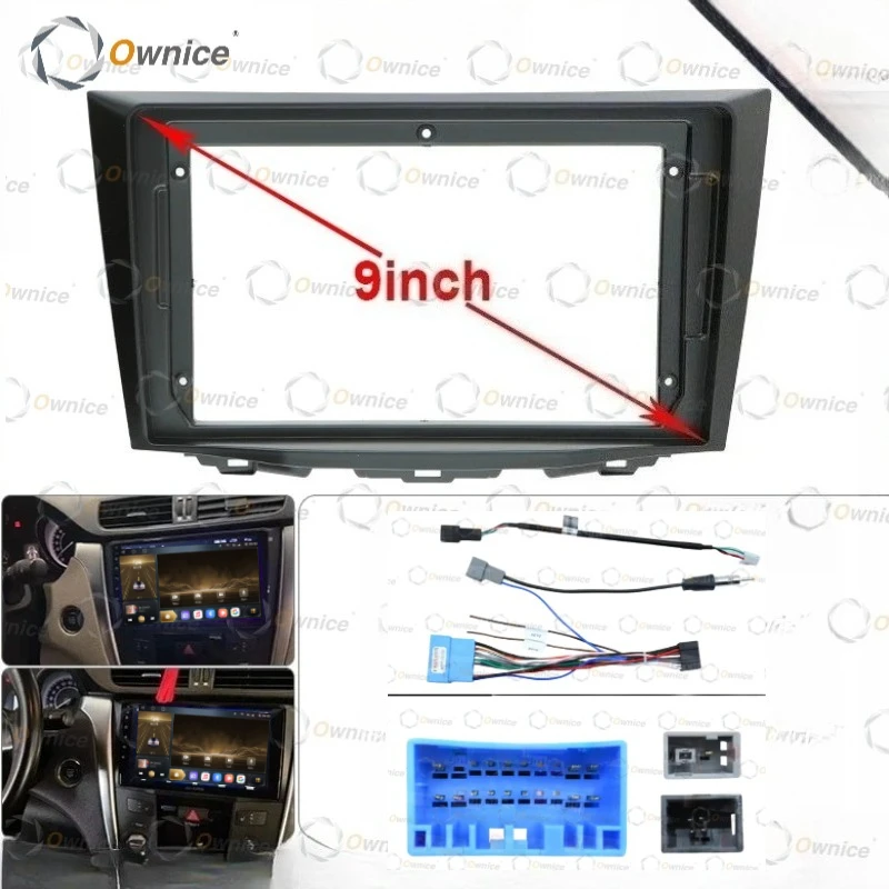 Ownice 9 Inch Car Radio Fascia Frame for SUZUKI KIZASHI 2009 - 2015 Stereo Panel Wire Harness Power Cable Adapter Canbus Decoder