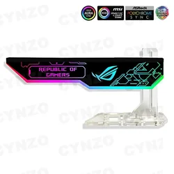 Customizable Graphics Card Bracket 5V 3pin 4090 GPU Holder ARGB AURA SYNC 5080 5090 VGA Support MOD Gamer Cabinet Decoration