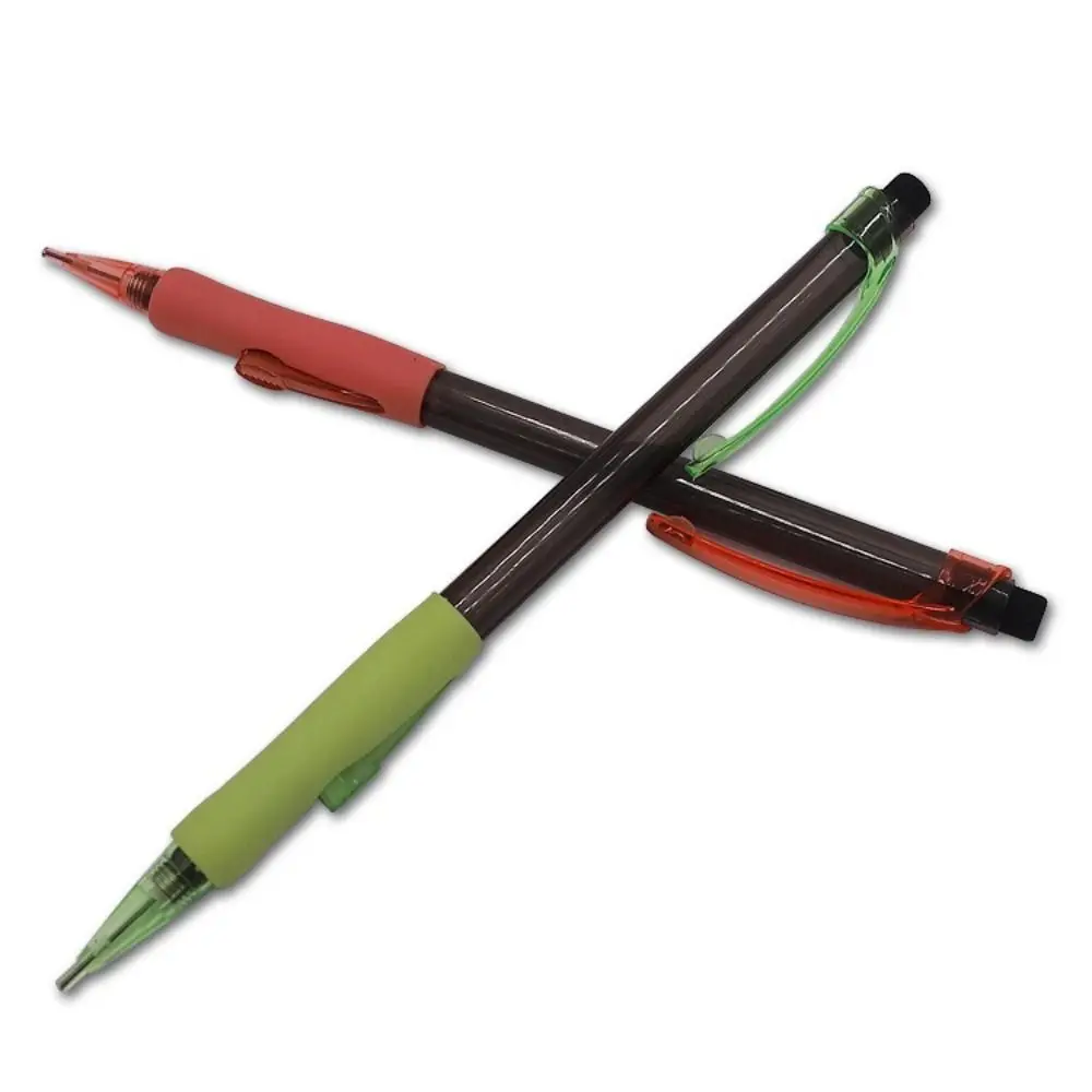 Simple 0.5/0.7MM Mechanical Pencil With Eraser Soft Rubber Sheath Propelling Pencil Movable Pencil Office School Supplies