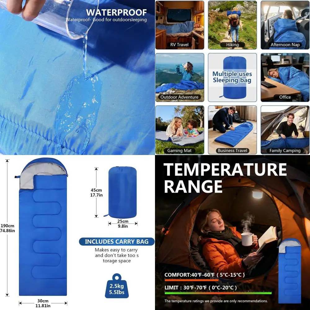 

Ultralight Sleng Bags for All Ages: Ideal for Camping, Hiking, Outdoor Adventures, and All Weather Conditions