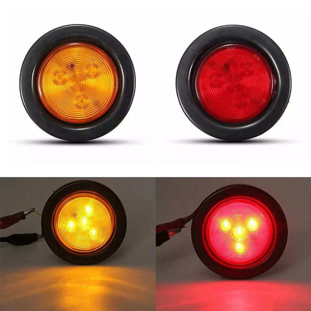 1Pcs 10-30V Universal Side Marker Lights Double Side Lighting Indicator Lamp Clearance Lights Warning Light for Truck