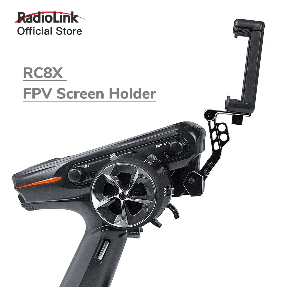 Radiolink RC8X Holder Mount 5.8G FPV Monitor Screen Phone Bracket CNC Aluminum Alloy Remote Controller RC Device view 5